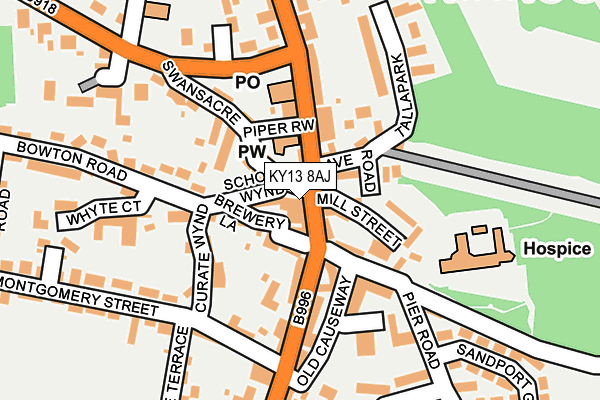 KY13 8AJ map - OS OpenMap – Local (Ordnance Survey)