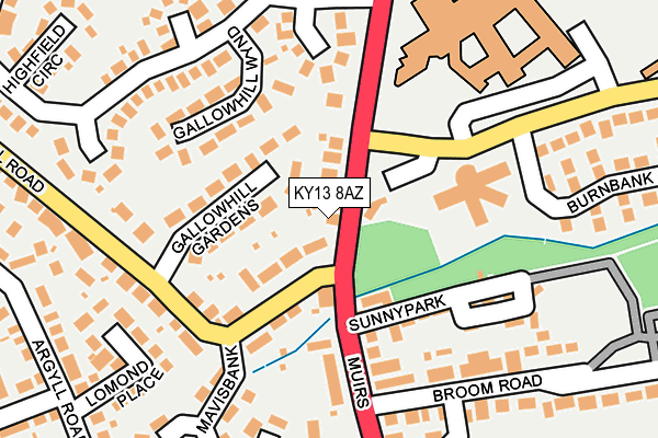 KY13 8AZ map - OS OpenMap – Local (Ordnance Survey)