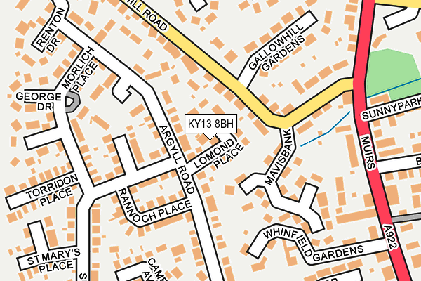 KY13 8BH map - OS OpenMap – Local (Ordnance Survey)