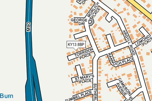 KY13 8BP map - OS OpenMap – Local (Ordnance Survey)