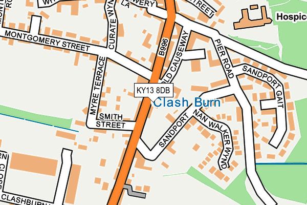 KY13 8DB map - OS OpenMap – Local (Ordnance Survey)