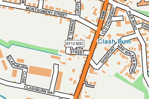 KY13 8DD map - OS OpenMap – Local (Ordnance Survey)