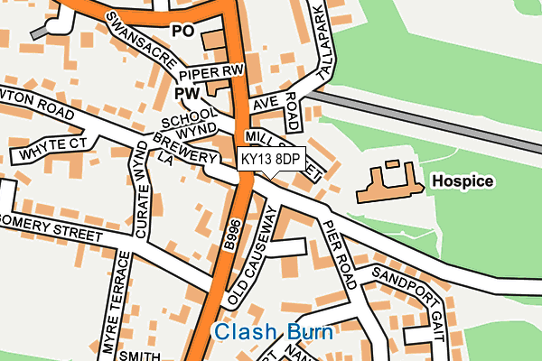 KY13 8DP map - OS OpenMap – Local (Ordnance Survey)