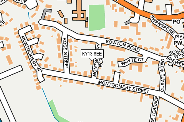 KY13 8EE map - OS OpenMap – Local (Ordnance Survey)