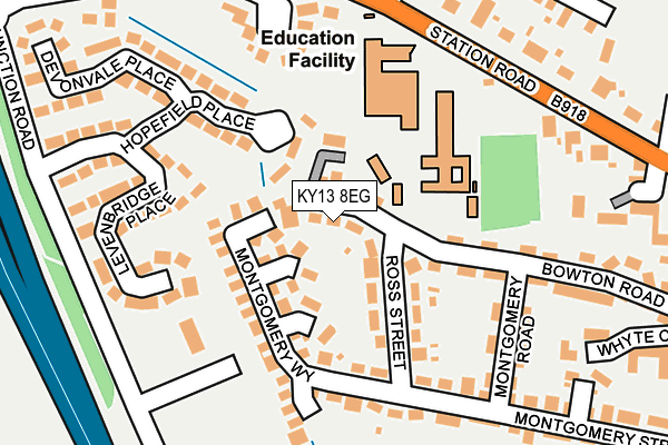 KY13 8EG map - OS OpenMap – Local (Ordnance Survey)