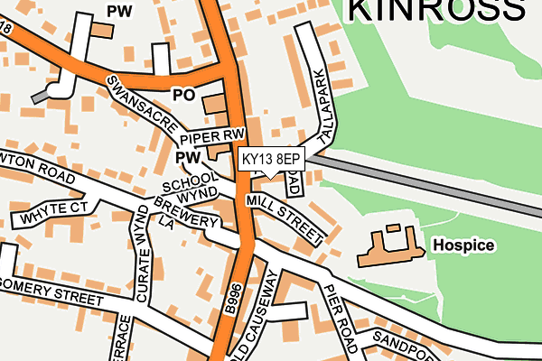 KY13 8EP map - OS OpenMap – Local (Ordnance Survey)