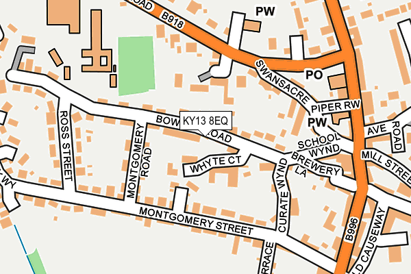 KY13 8EQ map - OS OpenMap – Local (Ordnance Survey)