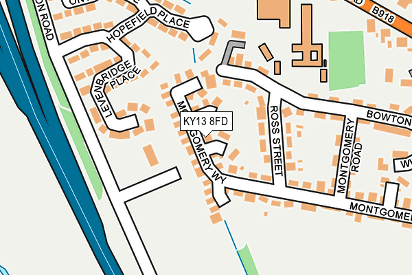 KY13 8FD map - OS OpenMap – Local (Ordnance Survey)