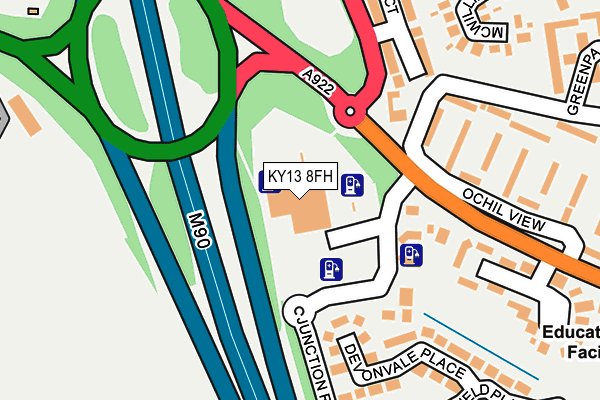 KY13 8FH map - OS OpenMap – Local (Ordnance Survey)