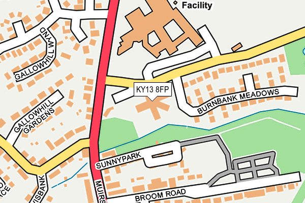 KY13 8FP map - OS OpenMap – Local (Ordnance Survey)