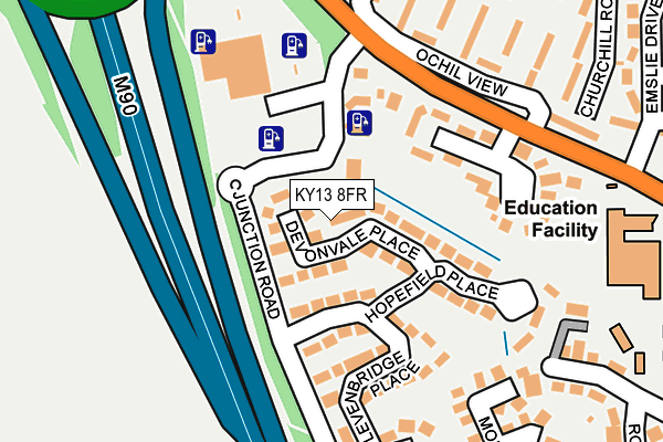 KY13 8FR map - OS OpenMap – Local (Ordnance Survey)