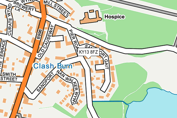 KY13 8FZ map - OS OpenMap – Local (Ordnance Survey)