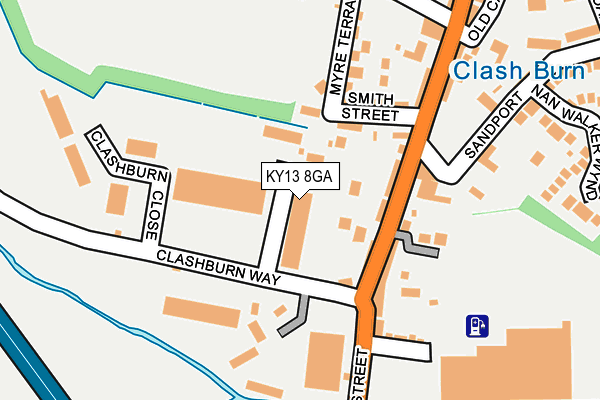 KY13 8GA map - OS OpenMap – Local (Ordnance Survey)