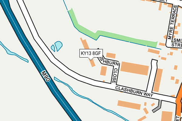 KY13 8GF map - OS OpenMap – Local (Ordnance Survey)
