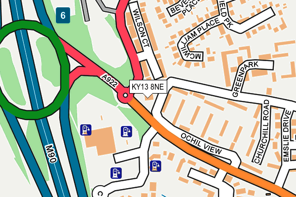KY13 8NE map - OS OpenMap – Local (Ordnance Survey)