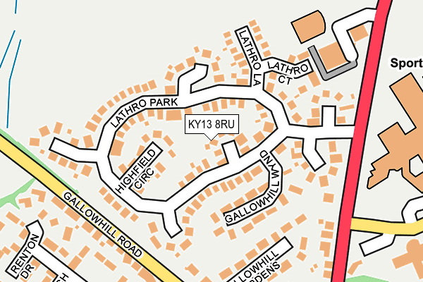 KY13 8RU map - OS OpenMap – Local (Ordnance Survey)