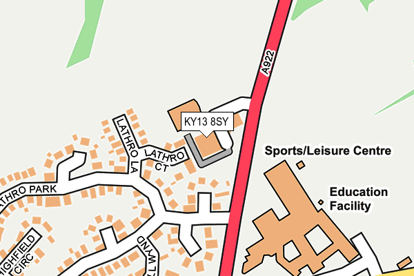 KY13 8SY map - OS OpenMap – Local (Ordnance Survey)