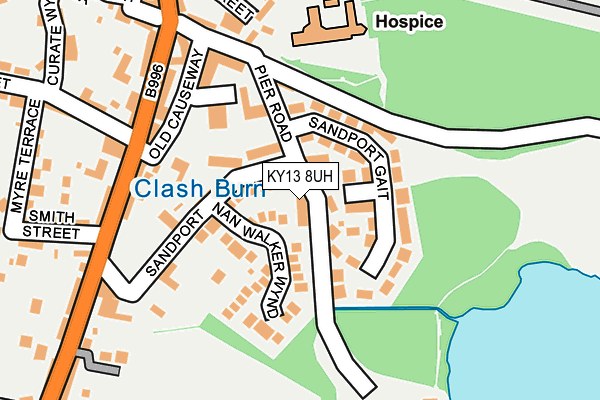 KY13 8UH map - OS OpenMap – Local (Ordnance Survey)