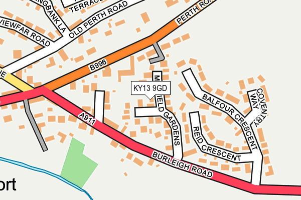 KY13 9GD map - OS OpenMap – Local (Ordnance Survey)