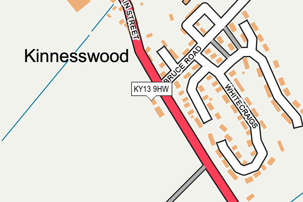 KY13 9HW map - OS OpenMap – Local (Ordnance Survey)