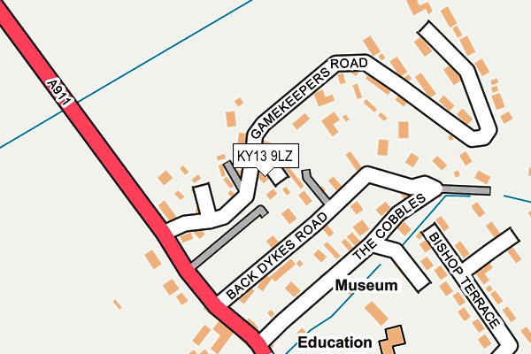 KY13 9LZ map - OS OpenMap – Local (Ordnance Survey)