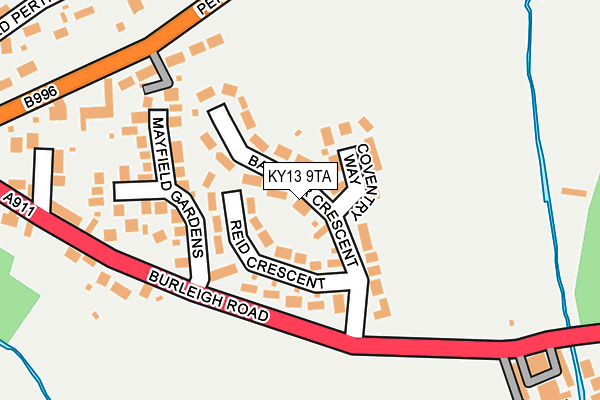 KY13 9TA map - OS OpenMap – Local (Ordnance Survey)