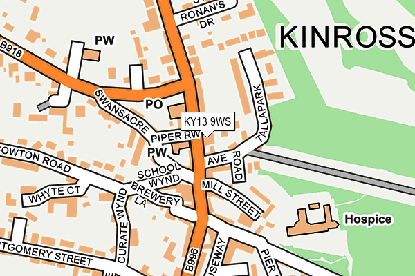 KY13 9WS map - OS OpenMap – Local (Ordnance Survey)