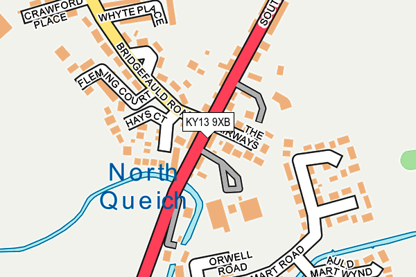 KY13 9XB map - OS OpenMap – Local (Ordnance Survey)