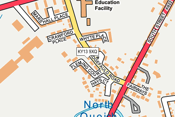 KY13 9XQ map - OS OpenMap – Local (Ordnance Survey)