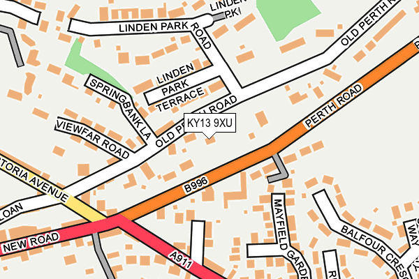 KY13 9XU map - OS OpenMap – Local (Ordnance Survey)