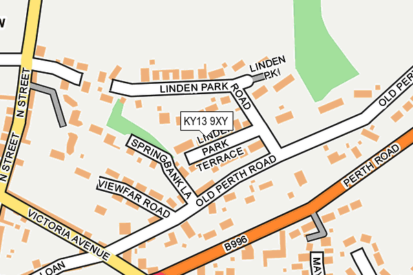KY13 9XY map - OS OpenMap – Local (Ordnance Survey)