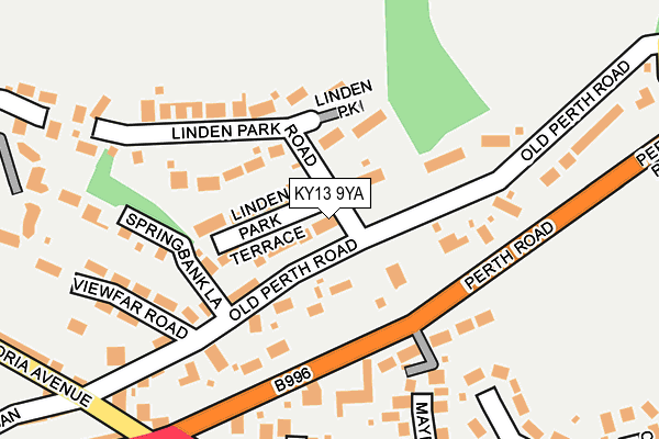 KY13 9YA map - OS OpenMap – Local (Ordnance Survey)