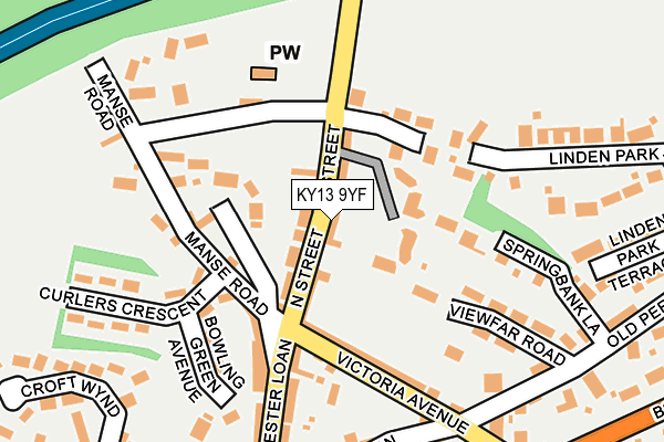 KY13 9YF map - OS OpenMap – Local (Ordnance Survey)