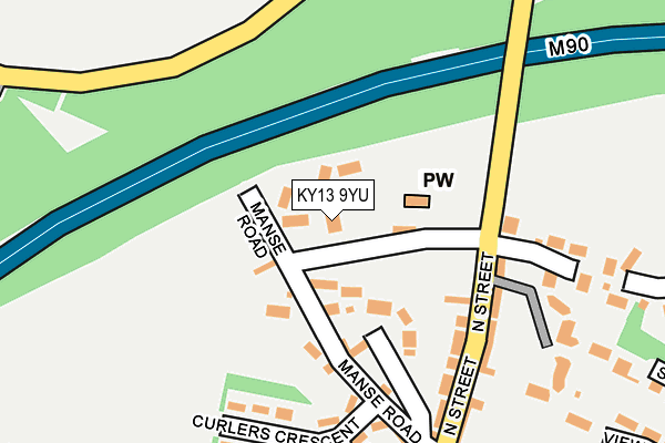 KY13 9YU map - OS OpenMap – Local (Ordnance Survey)