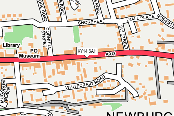 KY14 6AH map - OS OpenMap – Local (Ordnance Survey)