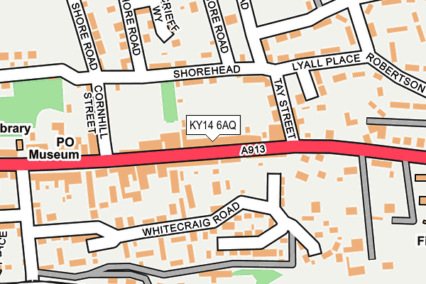 KY14 6AQ map - OS OpenMap – Local (Ordnance Survey)