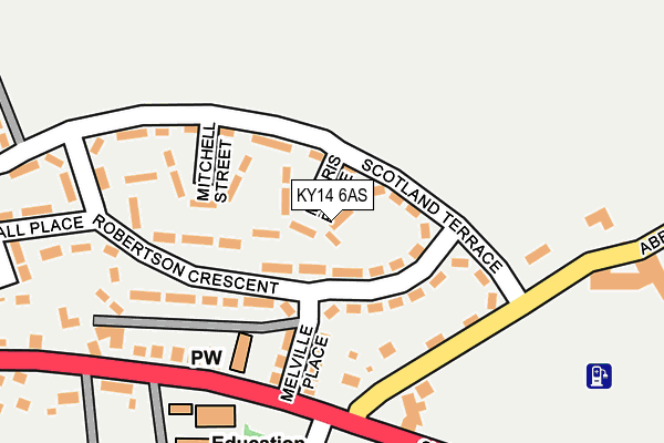 KY14 6AS map - OS OpenMap – Local (Ordnance Survey)