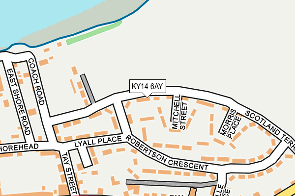 KY14 6AY map - OS OpenMap – Local (Ordnance Survey)