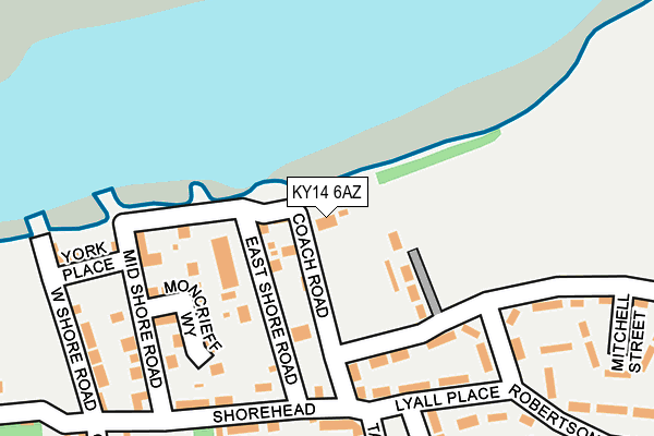 KY14 6AZ map - OS OpenMap – Local (Ordnance Survey)