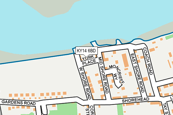 KY14 6BD map - OS OpenMap – Local (Ordnance Survey)