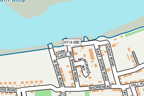 KY14 6BE map - OS OpenMap – Local (Ordnance Survey)