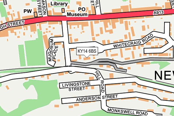 KY14 6BS map - OS OpenMap – Local (Ordnance Survey)