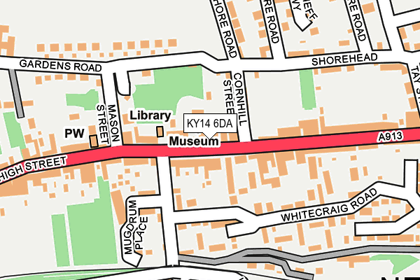 KY14 6DA map - OS OpenMap – Local (Ordnance Survey)