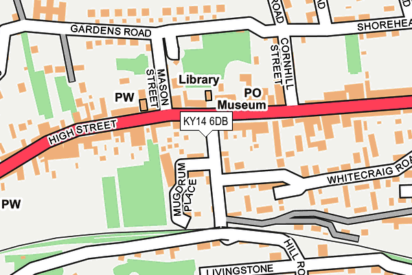 KY14 6DB map - OS OpenMap – Local (Ordnance Survey)