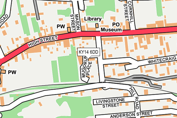 KY14 6DD map - OS OpenMap – Local (Ordnance Survey)