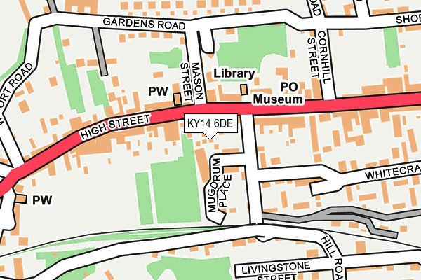 KY14 6DE map - OS OpenMap – Local (Ordnance Survey)