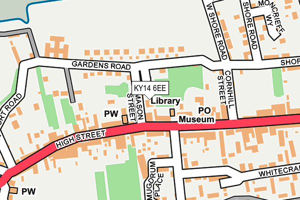 KY14 6EE map - OS OpenMap – Local (Ordnance Survey)