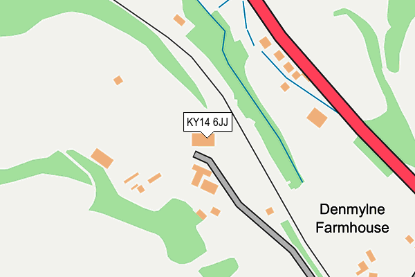 KY14 6JJ map - OS OpenMap – Local (Ordnance Survey)
