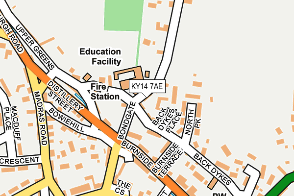 KY14 7AE map - OS OpenMap – Local (Ordnance Survey)