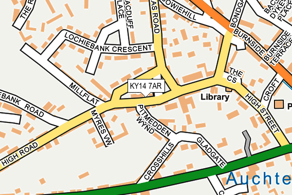 KY14 7AR map - OS OpenMap – Local (Ordnance Survey)